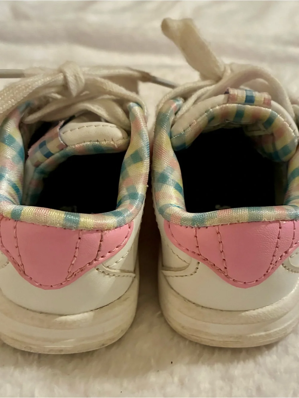 K-Swiss Toddler Baby Classic Sneakers Pink & White Lace-Up Leather Size 5